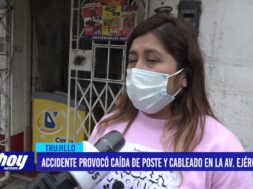 Accidente provocó caída de poste y cableado en la avenida El Ejército