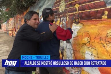 Alcalde se mostró orgulloso de haber sido retratado