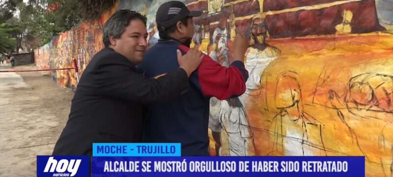 Alcalde se mostró orgulloso de haber sido retratado