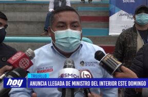 Anuncia llegada de ministro del Interior este domingo