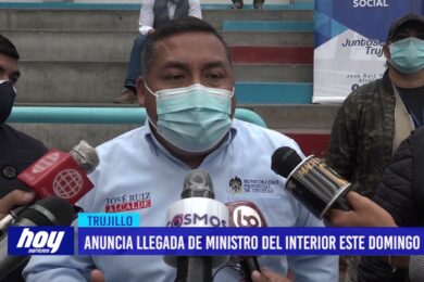 Anuncia llegada de ministro del Interior este domingo