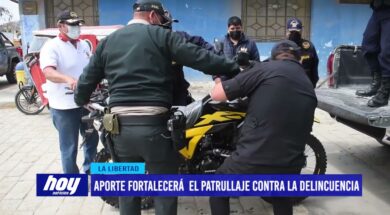 Aporte fortalecerá  el patrullaje contra la delincuencia