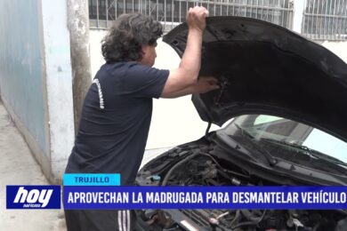 Aprovechan la madrugada para desmantelar vehículo
