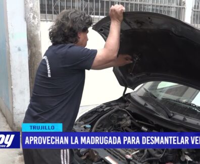 Aprovechan la madrugada para desmantelar vehículo