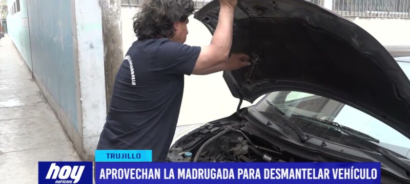 Aprovechan la madrugada para desmantelar vehículo