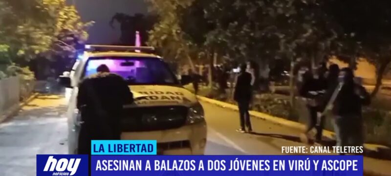 Asesinan a balazos a dos jóvenes en Virú y Ascope