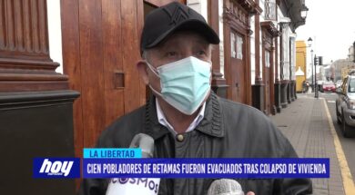 Cien pobladores de Retamas fueron evacuados tras colapso de vivienda