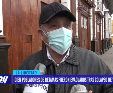 Cien pobladores de Retamas fueron evacuados tras colapso de vivienda