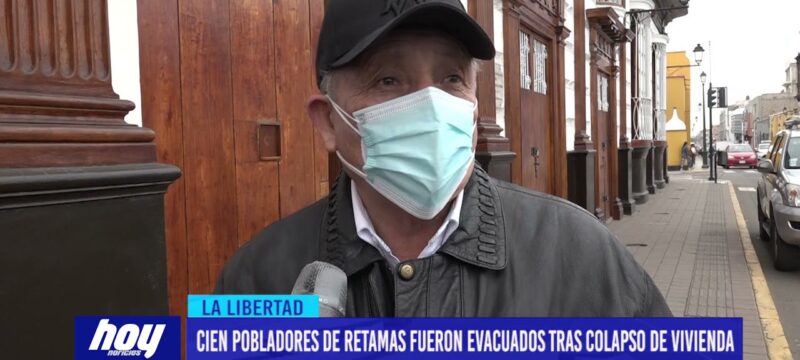 Cien pobladores de Retamas fueron evacuados tras colapso de vivienda