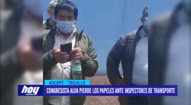Congresista Alva pierde los papeles ante inspectores de transporte