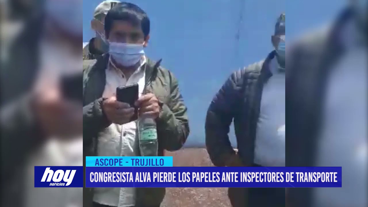 Congresista Alva pierde los papeles ante inspectores de transporte