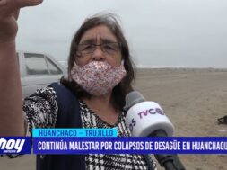 Continúa malestar por colapso de desagüe en Huanchaquito