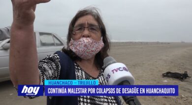 Continúa malestar por colapso de desagüe en Huanchaquito