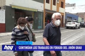 Continúan los trabajos en forado del jirón Grau