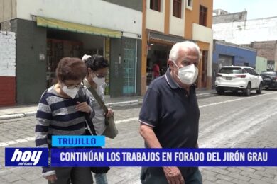 Continúan los trabajos en forado del jirón Grau