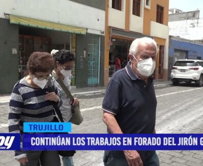 Continúan los trabajos en forado del jirón Grau