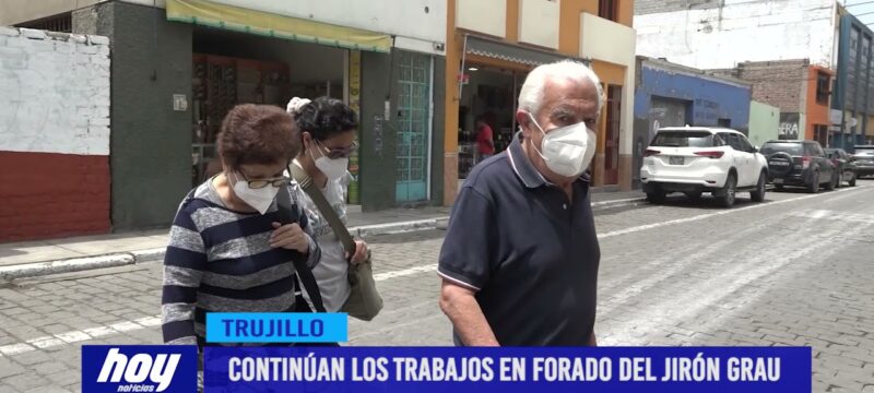 Continúan los trabajos en forado del jirón Grau