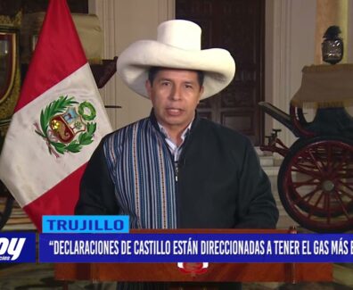 “Declaraciones de Castillo están direccionadas a tener el gas más barato”
