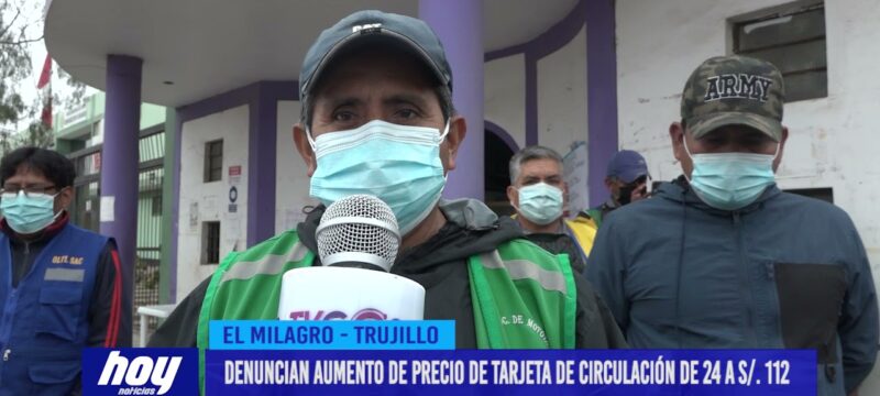 Denuncian aumento de precio de tarjeta de circulación de 24 a S/ 112 soles