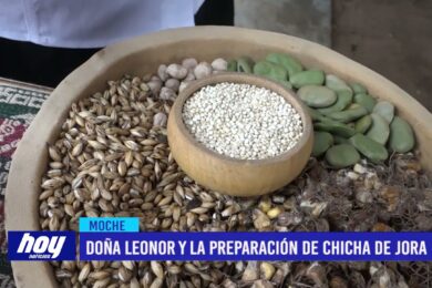 Doña Leonor y la preparación de chicha de jora