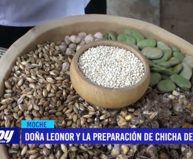 Doña Leonor y la preparación de chicha de jora