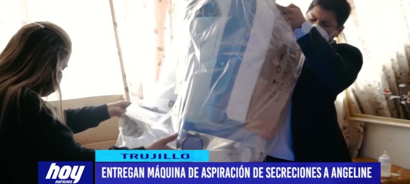 Entregan máquina de aspiración de secreciones a Angeline