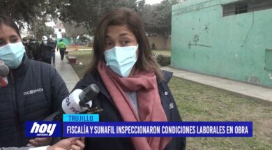 Fiscalía y SUNAFIL inspeccionaron condiciones laborales en obra