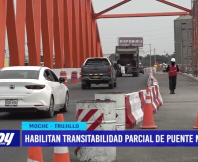 Habilitan transitabilidad parcial de puente Moche
