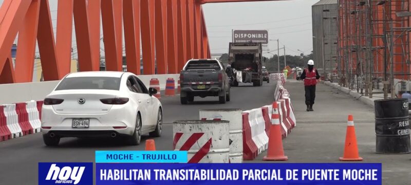 Habilitan transitabilidad parcial de puente Moche