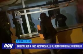 Intervienen a tres responsables de homicidio en Alto Trujillo