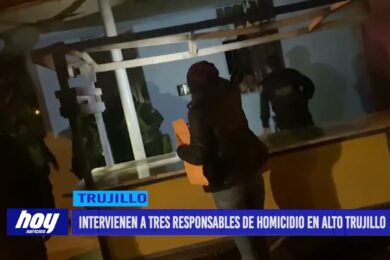 Intervienen a tres responsables de homicidio en Alto Trujillo