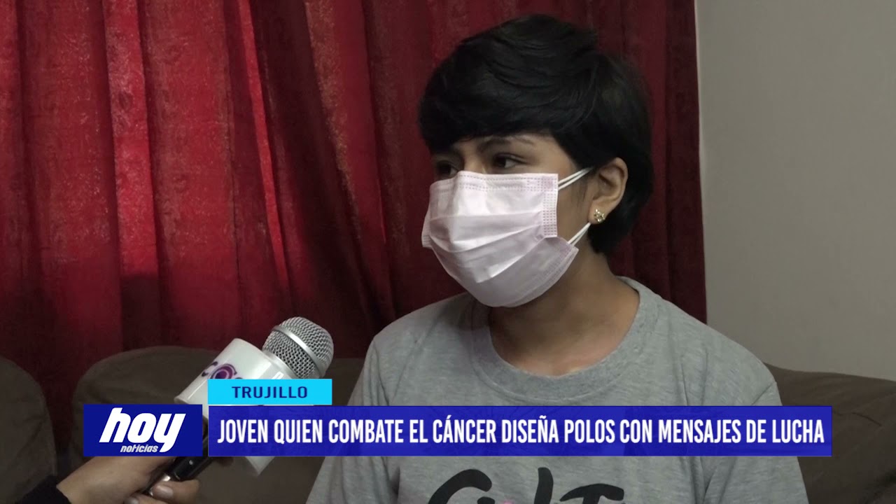 Joven quien combate el cáncer diseña polos con mensajes de lucha