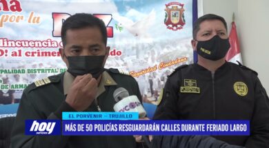 Más de 50 policías resguardarán calles durante feriado largo