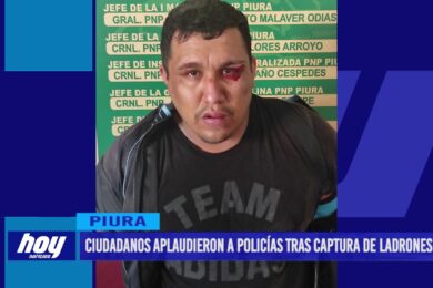Piura: Ciudadanos aplaudieron a policías tras captura de ladrones