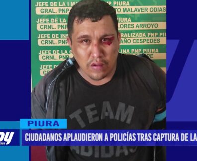 Piura: Ciudadanos aplaudieron a policías tras captura de ladrones
