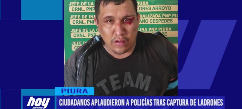 Piura: Ciudadanos aplaudieron a policías tras captura de ladrones