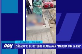 Sábado 30 de octubre realizarán “Marcha por la paz”