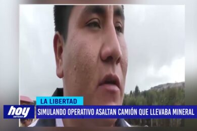 Simulando operativo policial asaltan camión que llevaba mineral