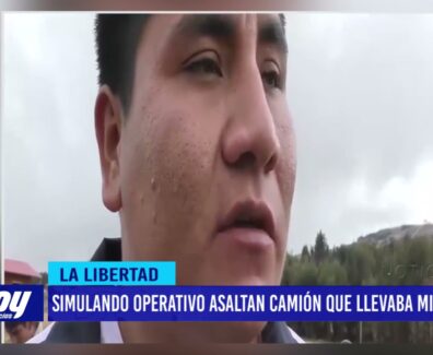 Simulando operativo policial asaltan camión que llevaba mineral
