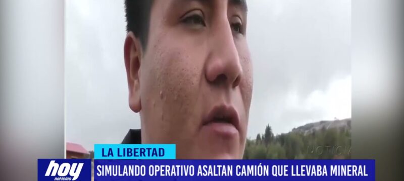 Simulando operativo policial asaltan camión que llevaba mineral