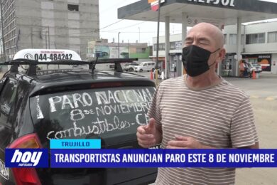 Transportistas anuncian paro este 8 de noviembre