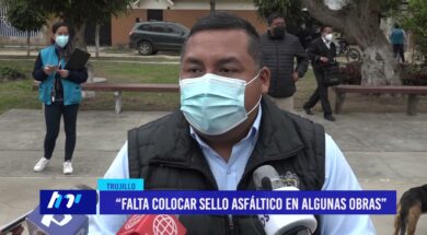 Trujillo: “Falta colocar sello asfáltico en algunas obras”