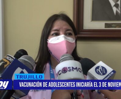 Vacunación de adolescentes se daría entre el 2 y 3 de noviembre