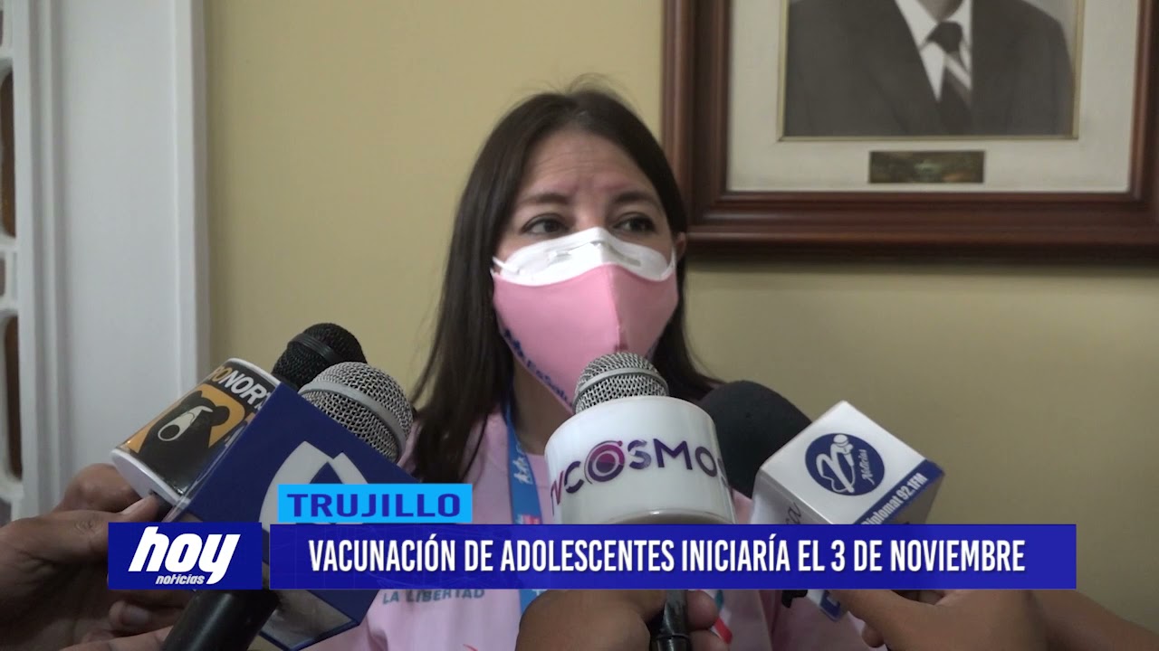Vacunación de adolescentes se daría entre el 2 y 3 de noviembre