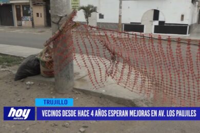 Vecinos desde hace cuatro años esperan mejoras en avenida Los Paujiles